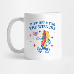 I'm Just Here For The Wieners - 4th of July hot dog Funny saying Mug